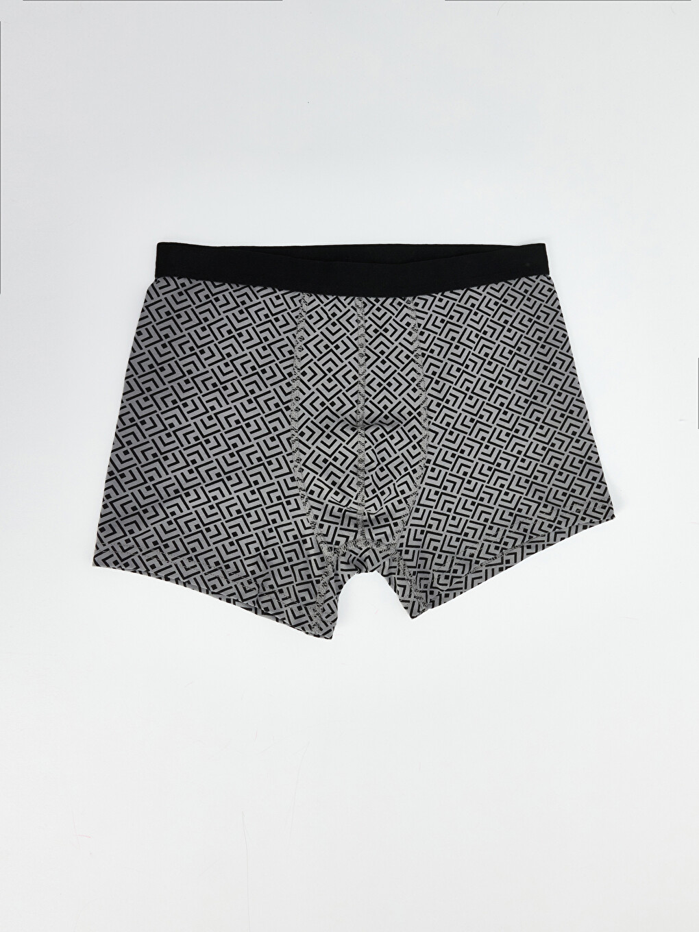 Gri Pamuklu Esnek Erkek Boxer