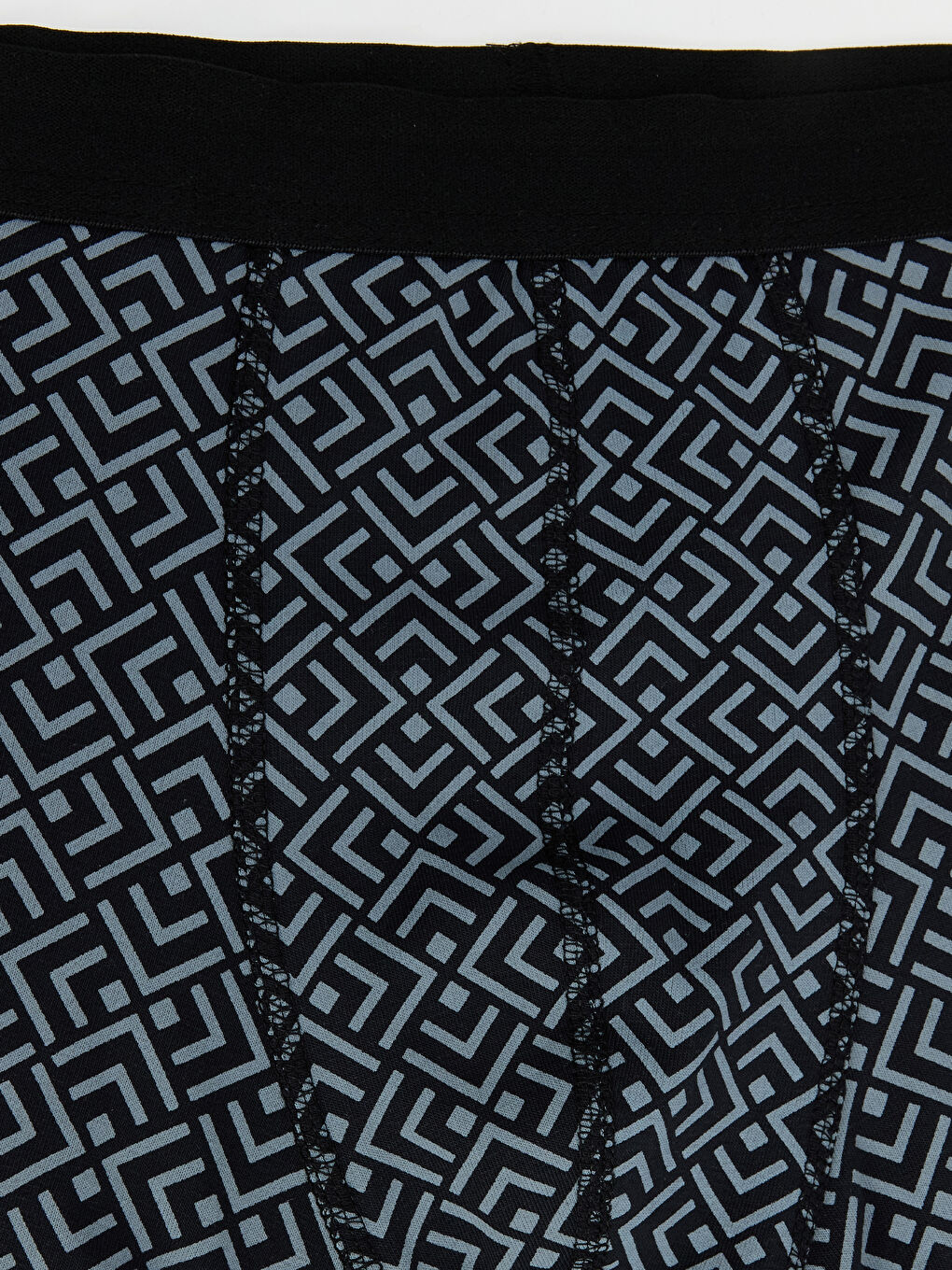 Siyah Standart Kalıp Pamuklu Esnek Erkek Boxer 5'li-3