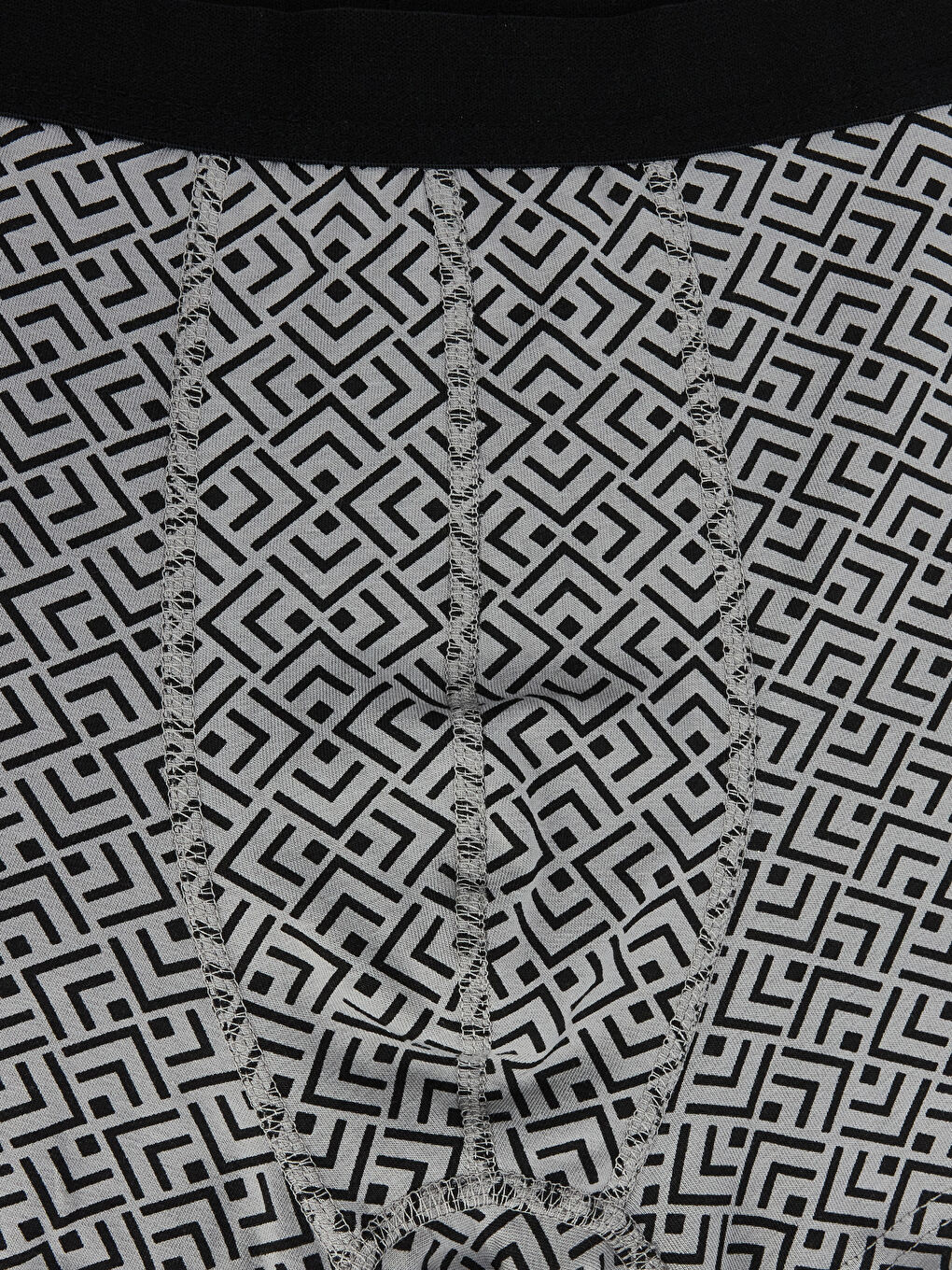 Siyah Standart Kalıp Pamuklu Esnek Erkek Boxer 5'li-12