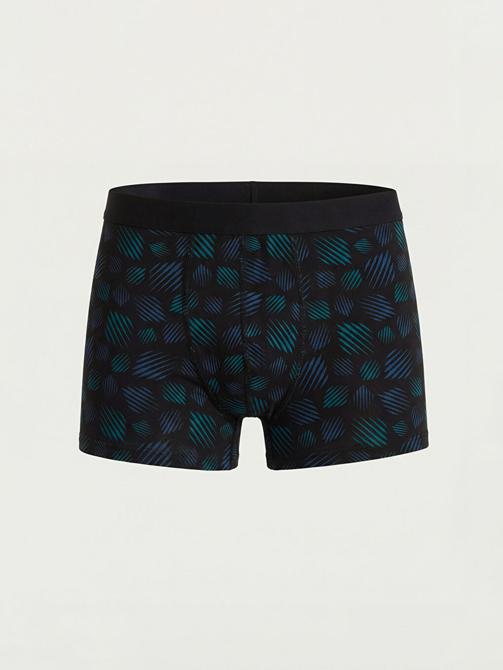 Siyah Standart Kalıp Pamuklu Esnek Erkek Boxer 3'lü-1