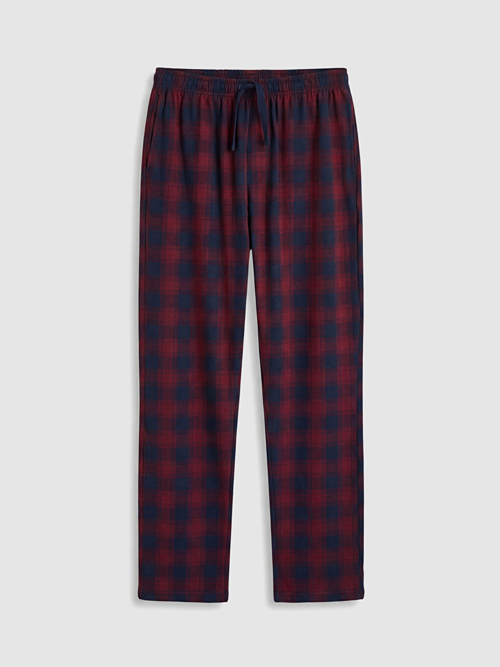 Lacivert Standart Kalıp Ekose Erkek Pijama Alt