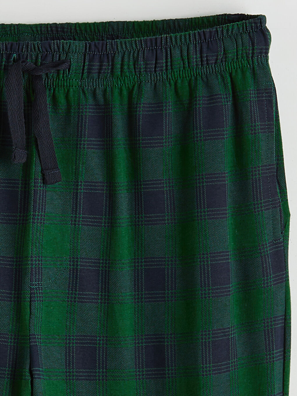 Yeşil Standart Kalıp Ekose Erkek Pijama Alt-5