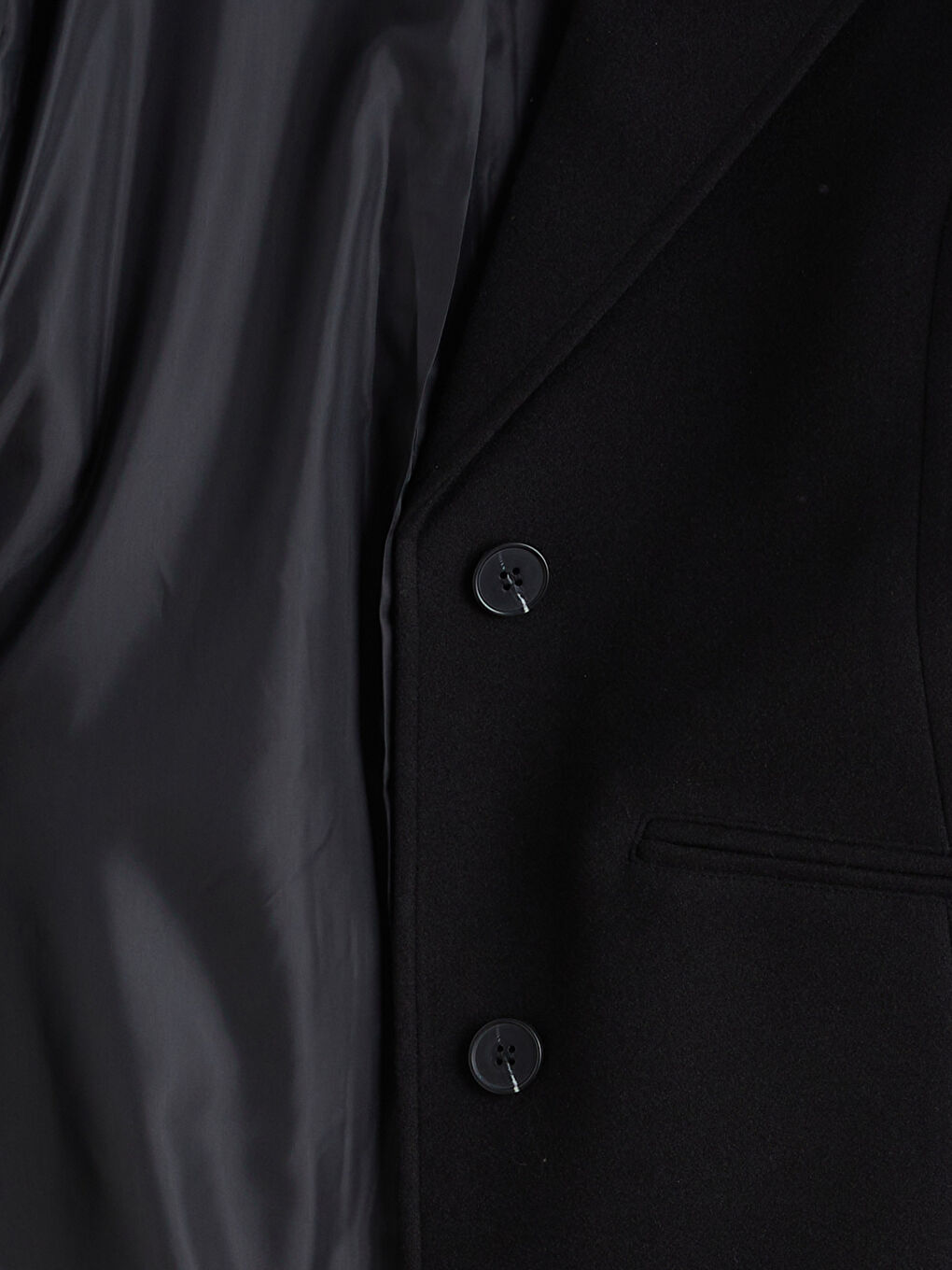 CRNA Kaput od mešavine vune Žena-6