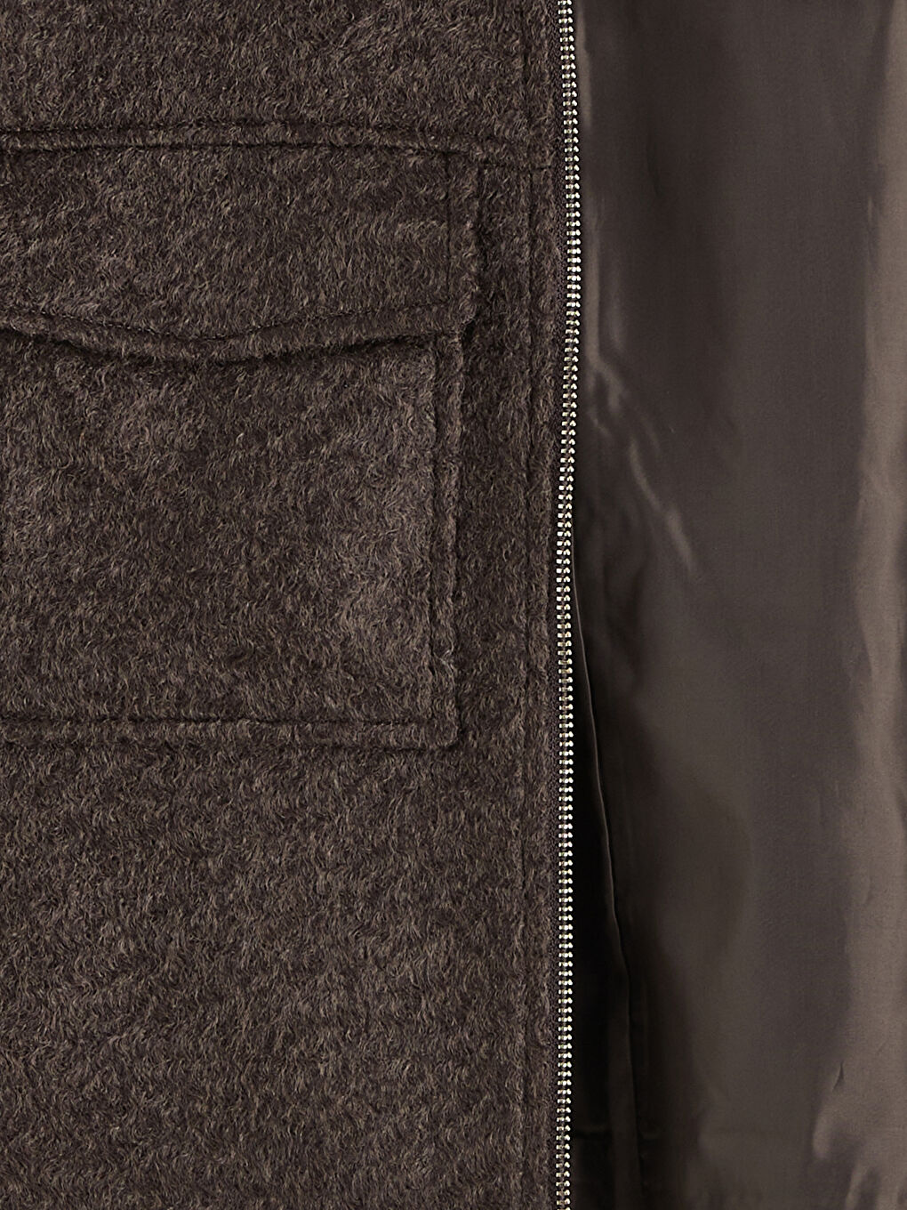 Kahverengi Gömlek Yaka Kadın Kaşe Ceket	-6