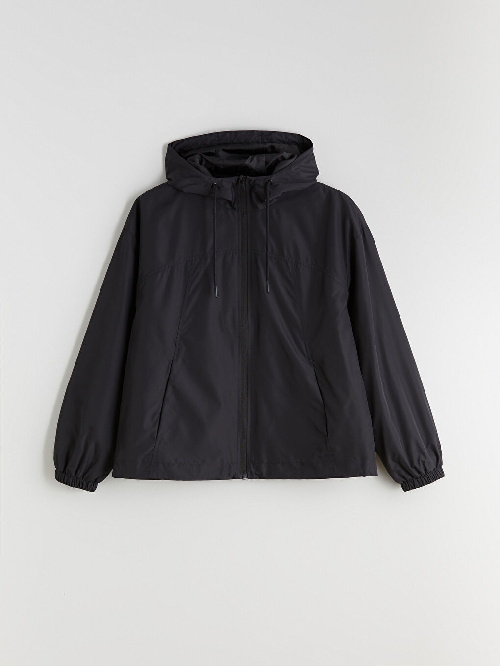 Kapüşonlu Oversize Kadın Yağmurluk-5