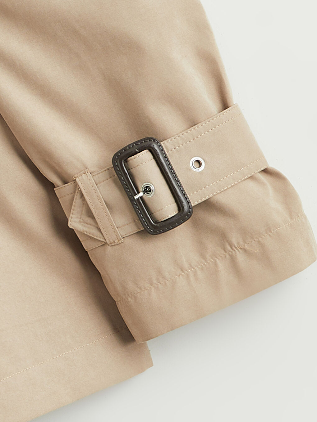 Kahverengi Kruvaze Yaka Oversize Kadın Trençkot-5