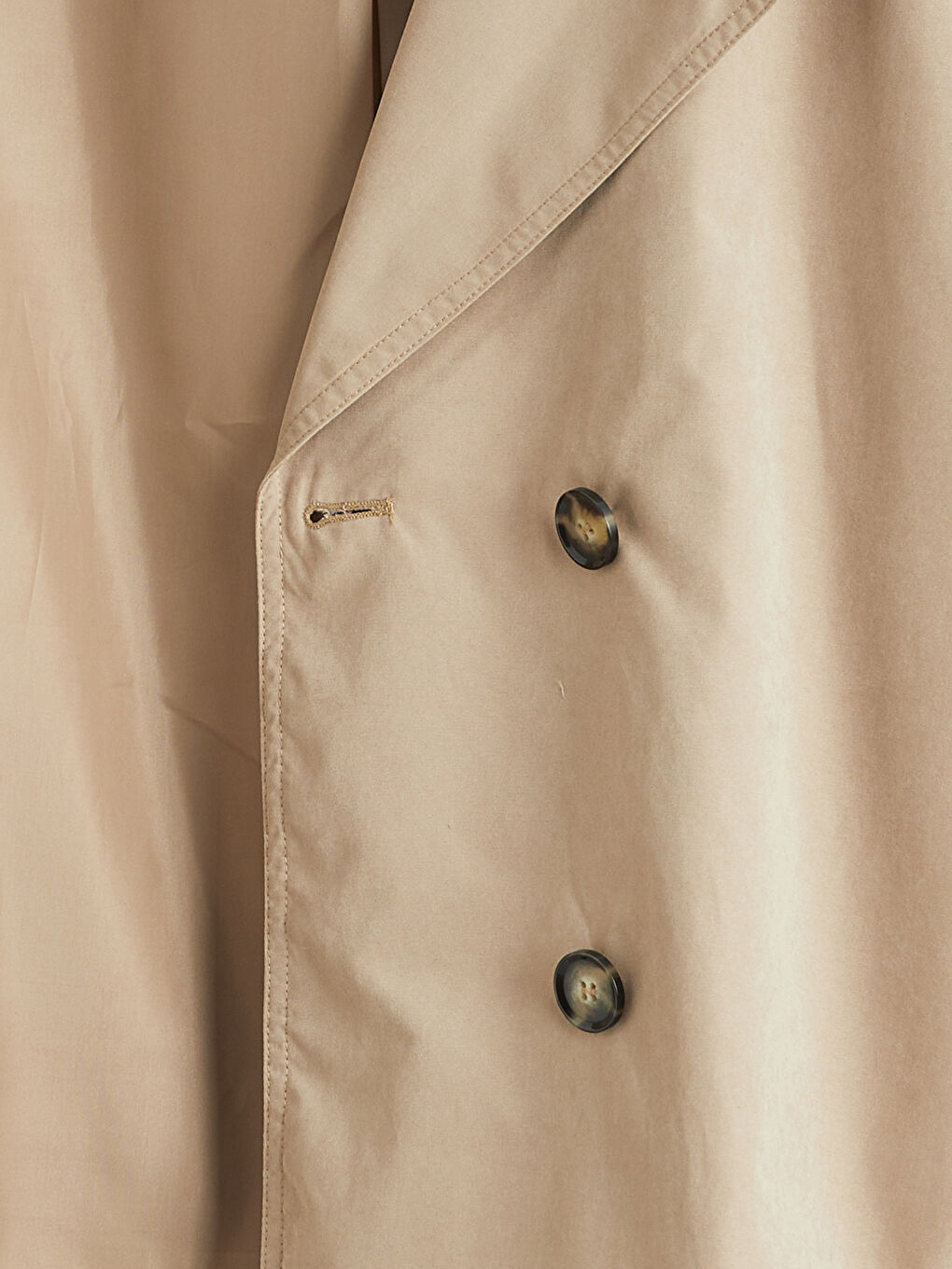 Kahverengi Kruvaze Yaka Oversize Kadın Trençkot-6