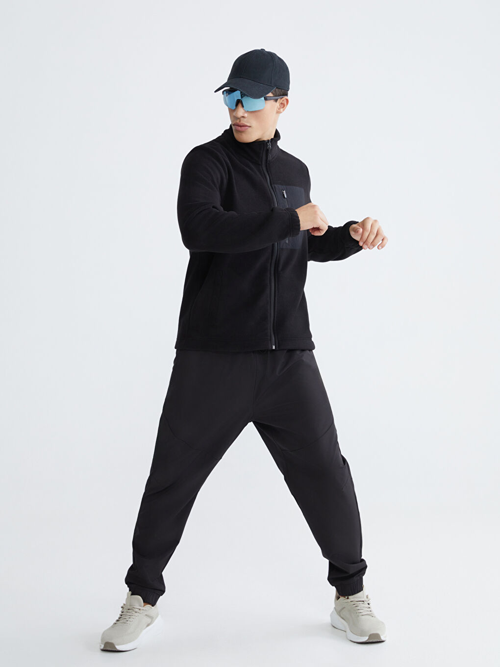 Siyah Standart Kalıp Erkek Jogger Eşofman Altı