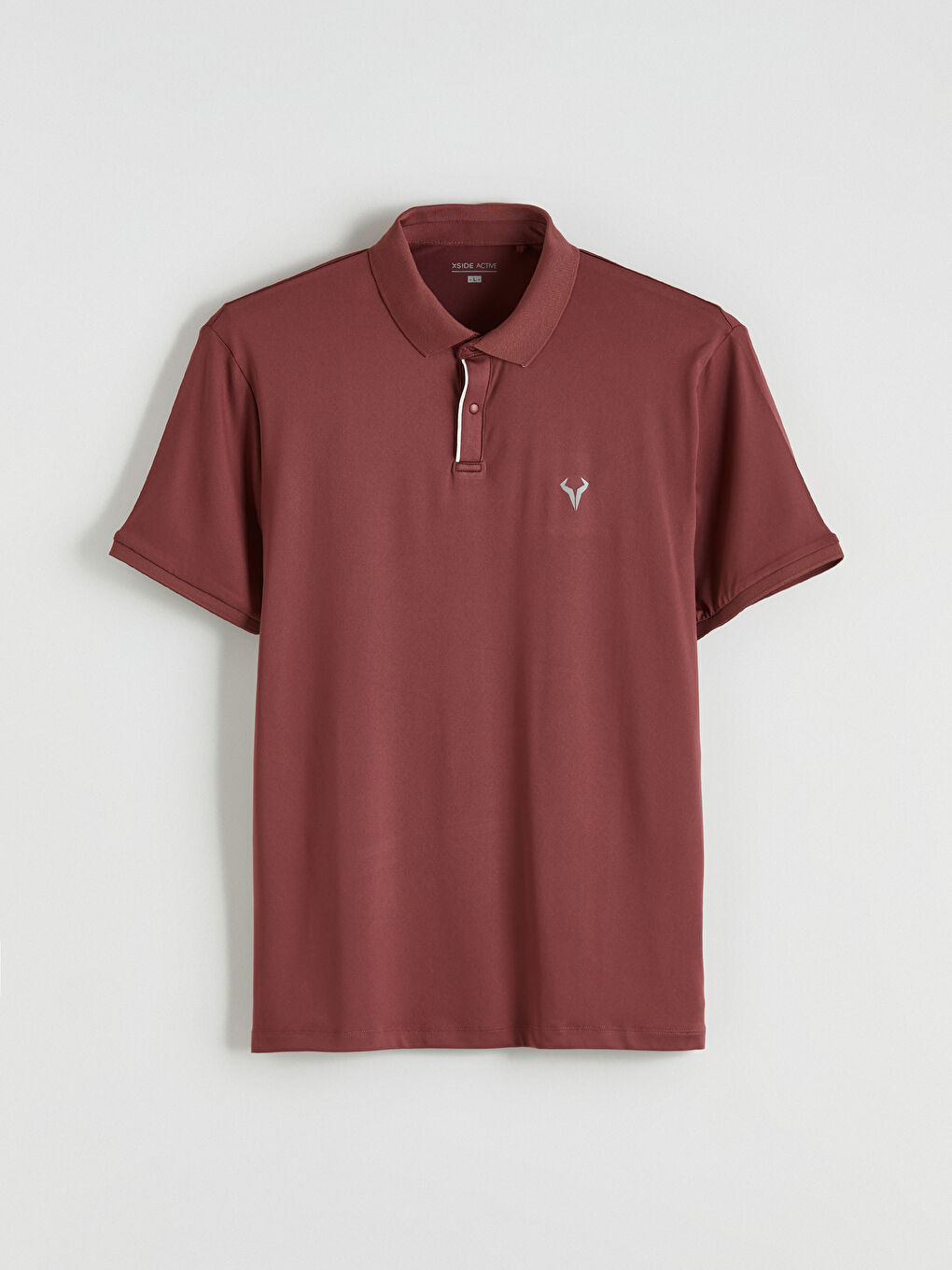 Pembe Polo Yaka Nakışlı Erkek Spor Tişört-4