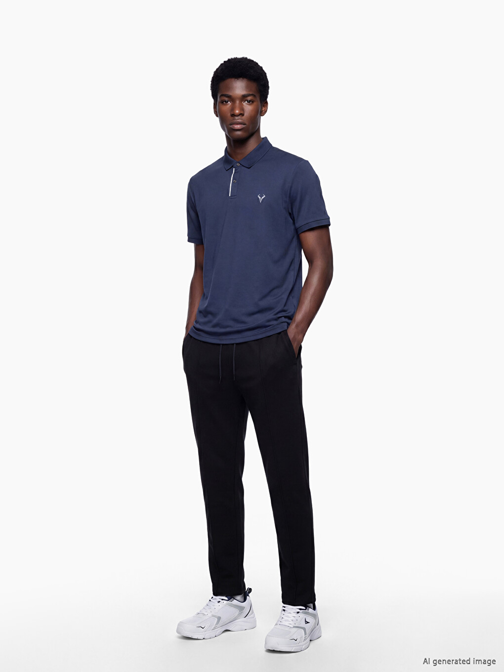 Polo Collar Embroidered Men's Sport T-Shirt-1