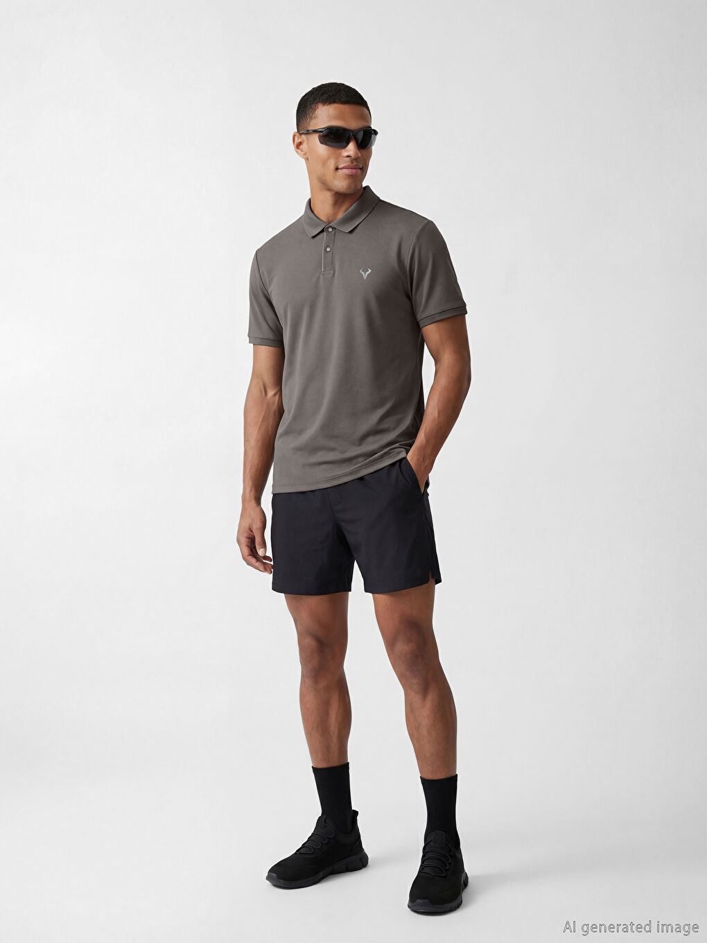 تيشيرت بولو مطرز رياضي للرجال-2