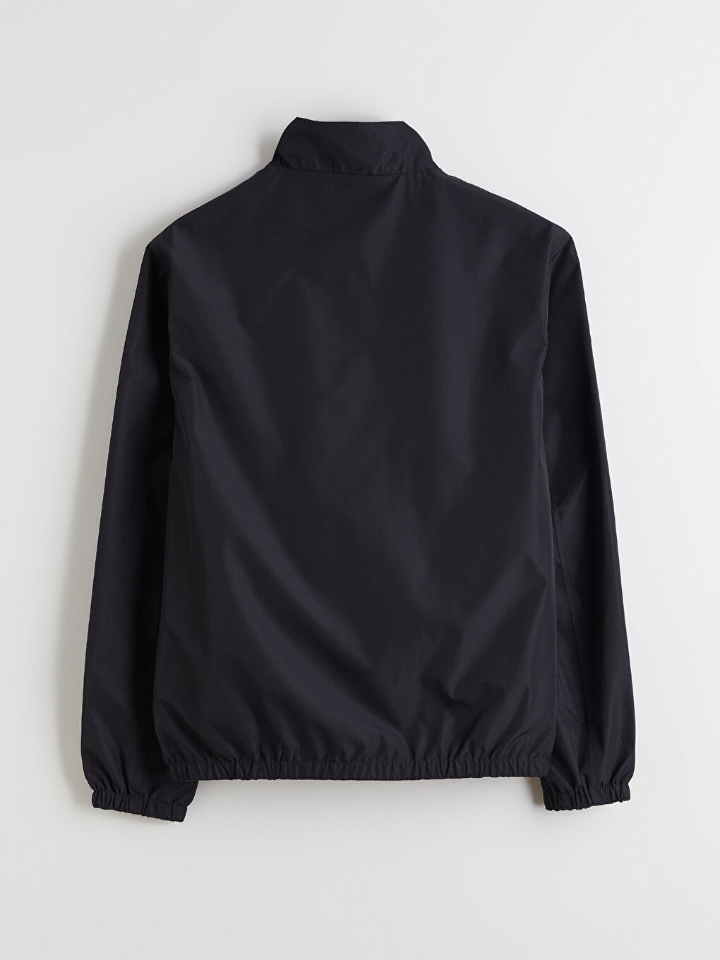 Siyah Standart Kalıp Dik Yaka Erkek Mont-9