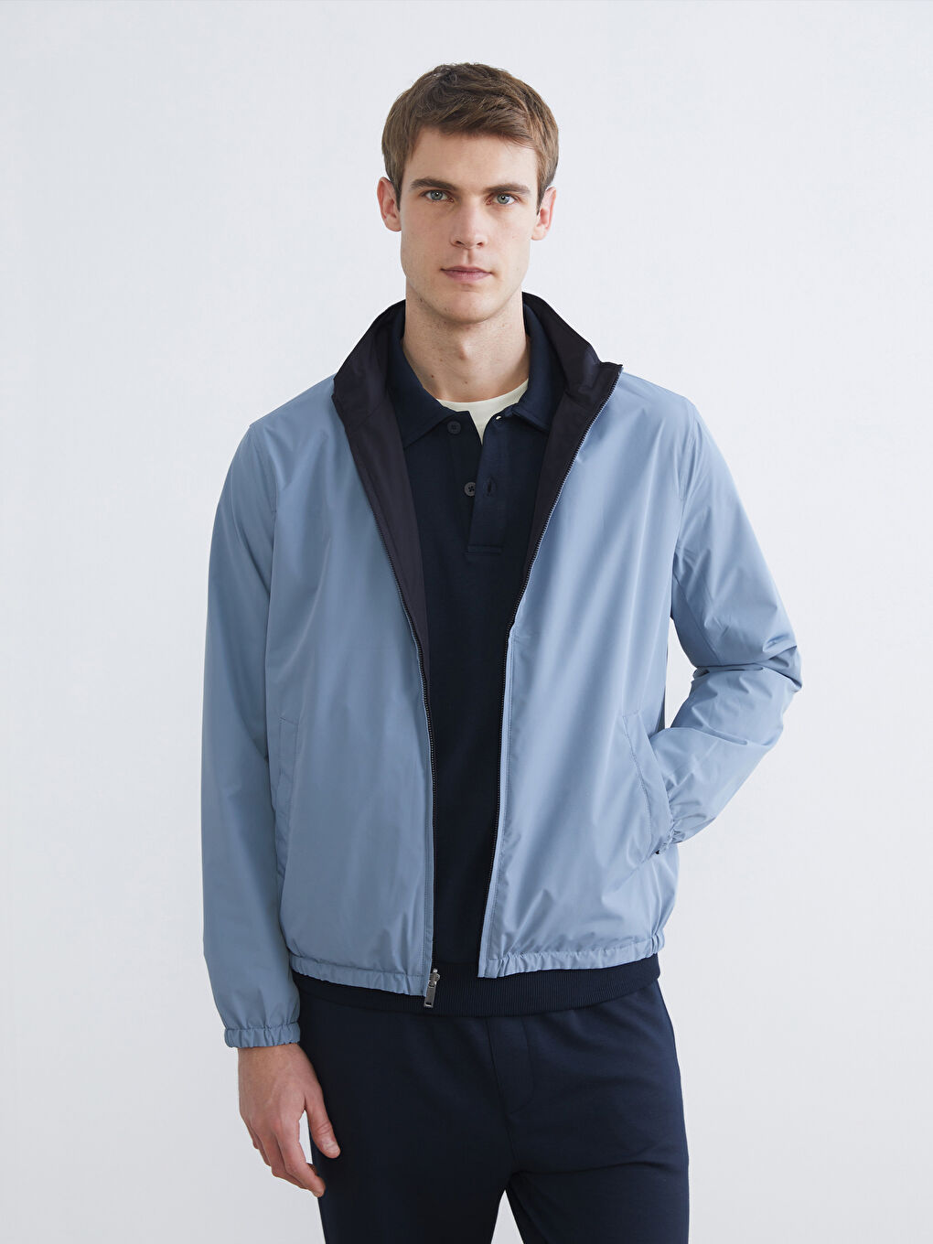 Men's Standard Fit Stand-Up Collar Jacket-2