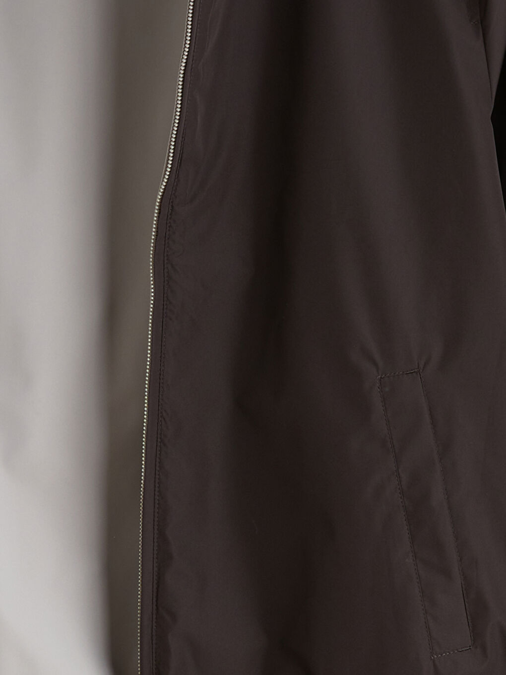 Bej Standart Kalıp Dik Yaka Erkek Mont-8