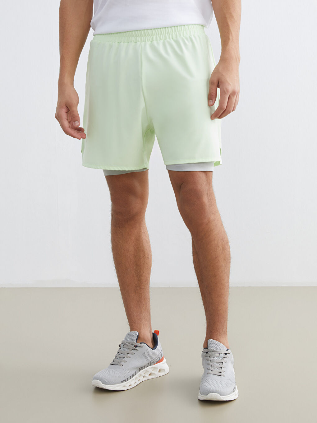 Yeşil Standart Kalıp Erkek Spor Şort-1