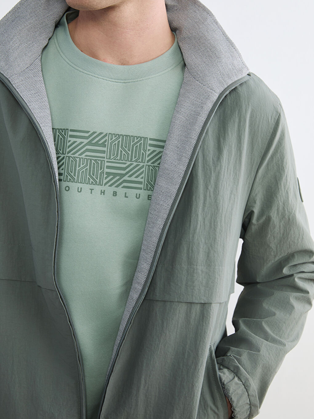 Men's Regular Fit Zip-Up Hoodie Jacket-3