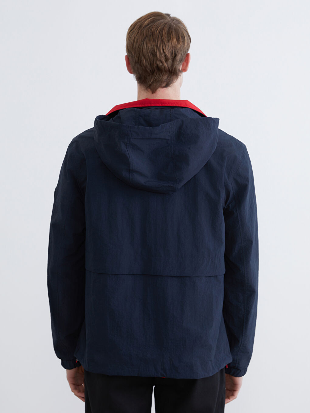 Lacivert Standart Kalıp Dik Yakalı Erkek Mont-4