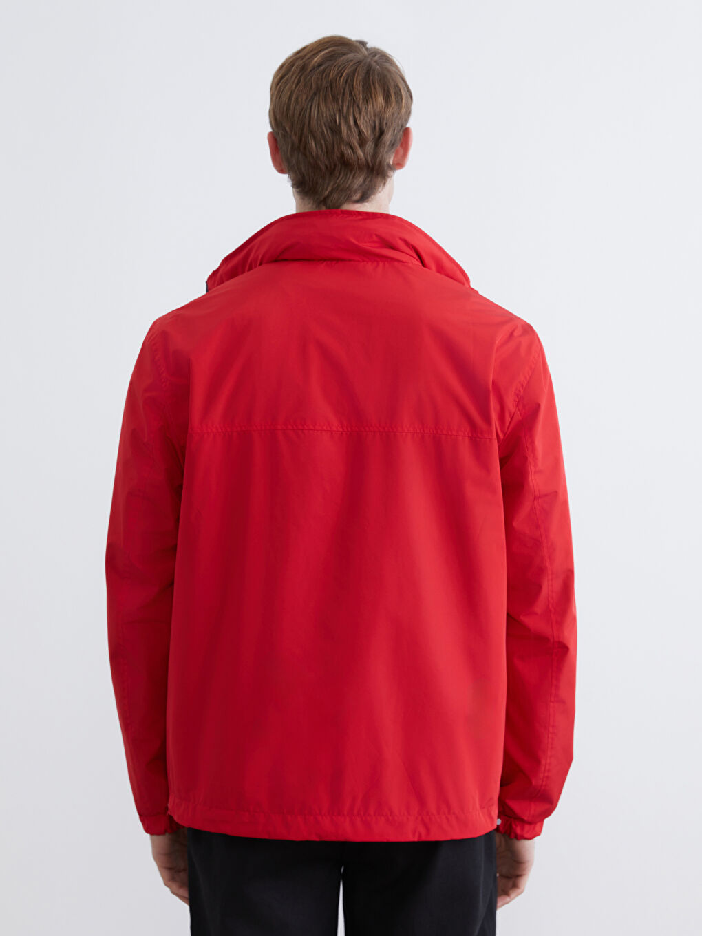 Lacivert Standart Kalıp Dik Yakalı Erkek Mont-5