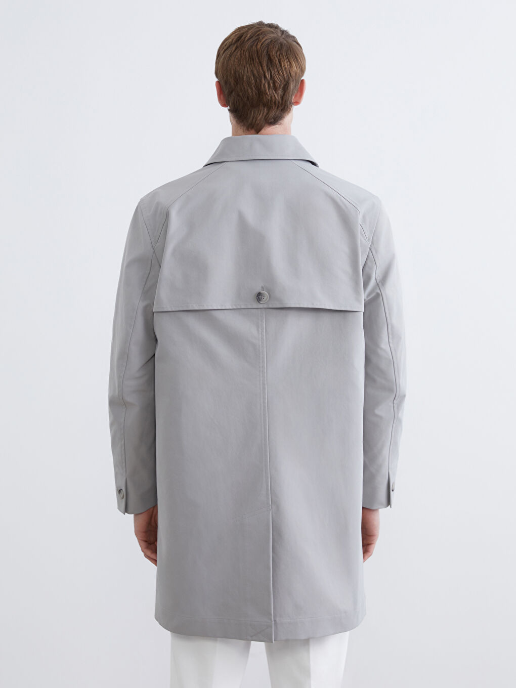 Bej Standart Kalıp Erkek Trençkot-6