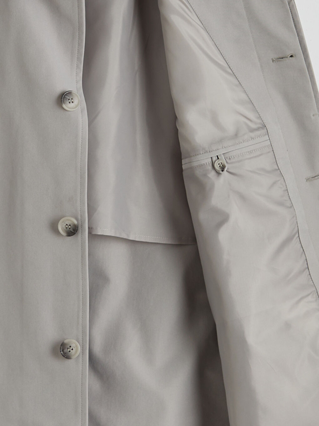 Bej Standart Kalıp Erkek Trençkot-8