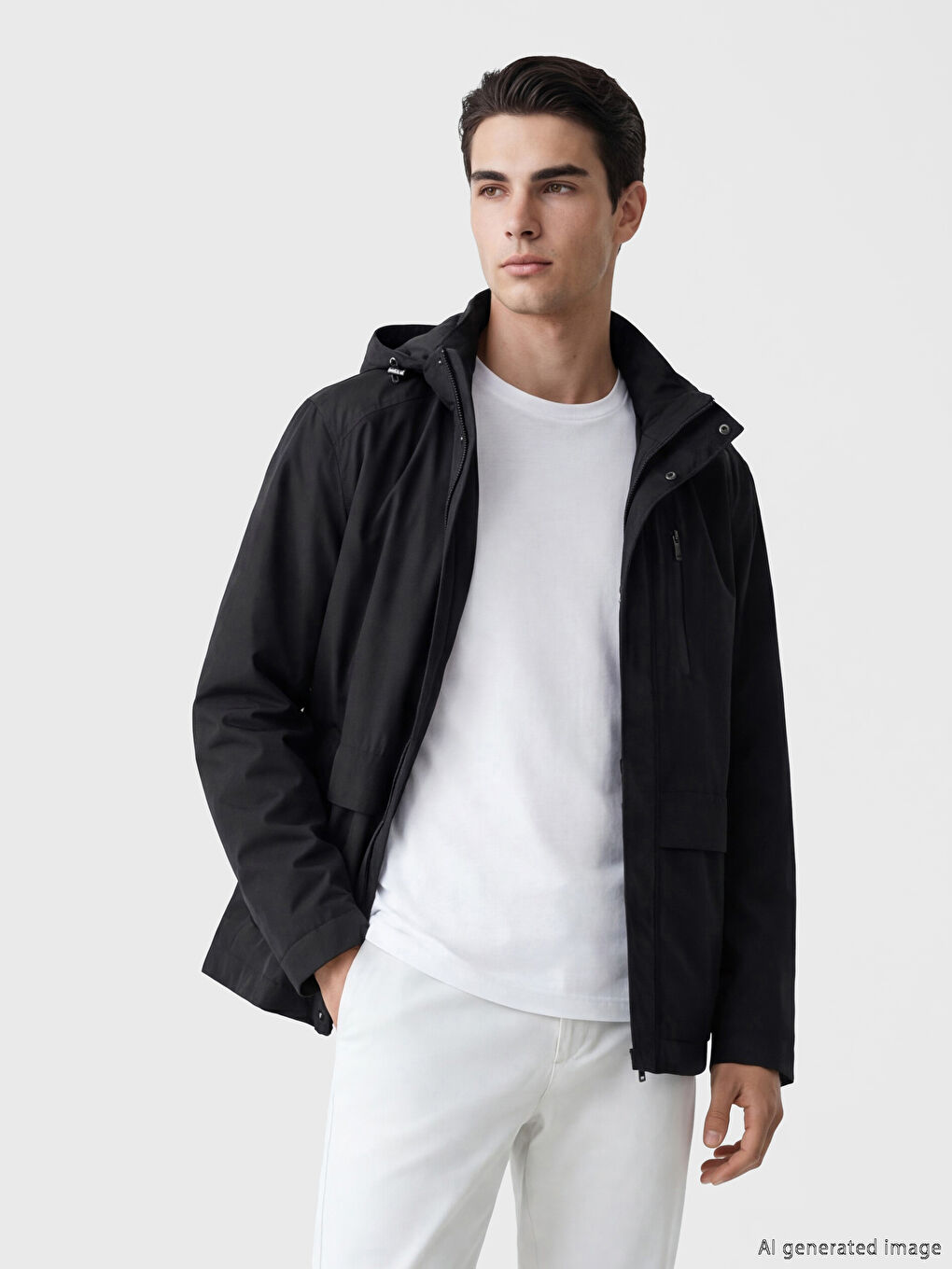 Άνδρας ΜΑΥΡΟ Μπουφάν