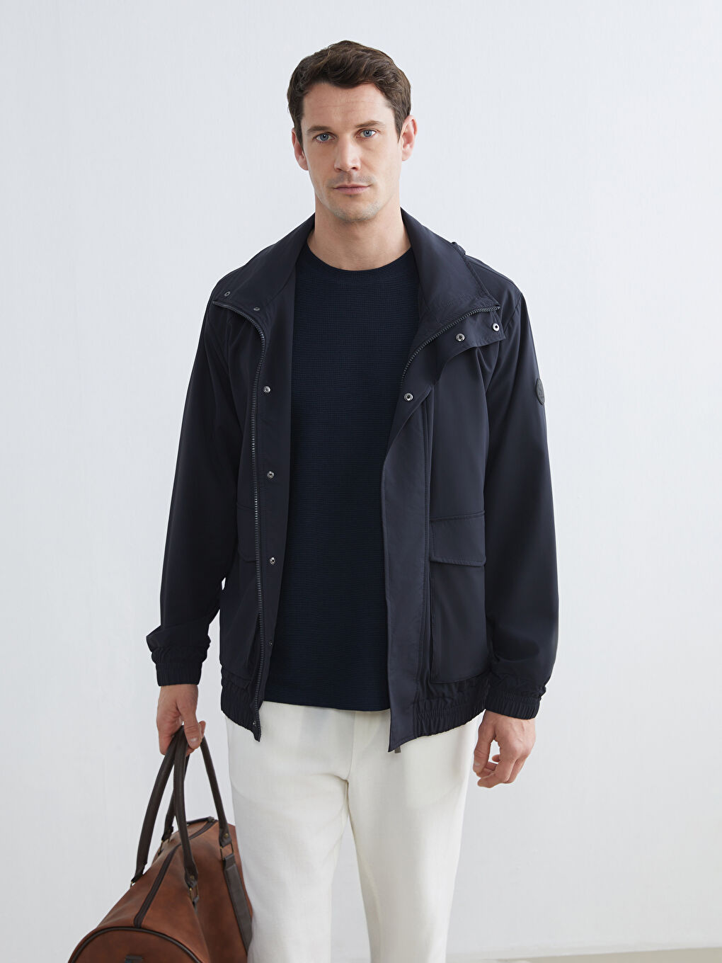 Impermeabil Regular Fit cu Glugă Bărbat-3