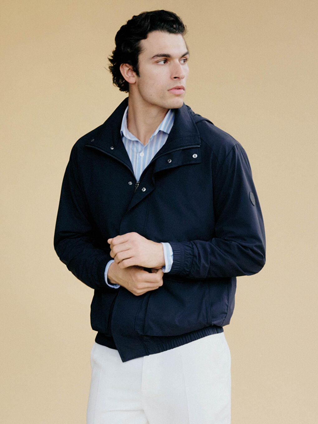 Impermeabil Regular Fit cu Glugă Bărbat-1