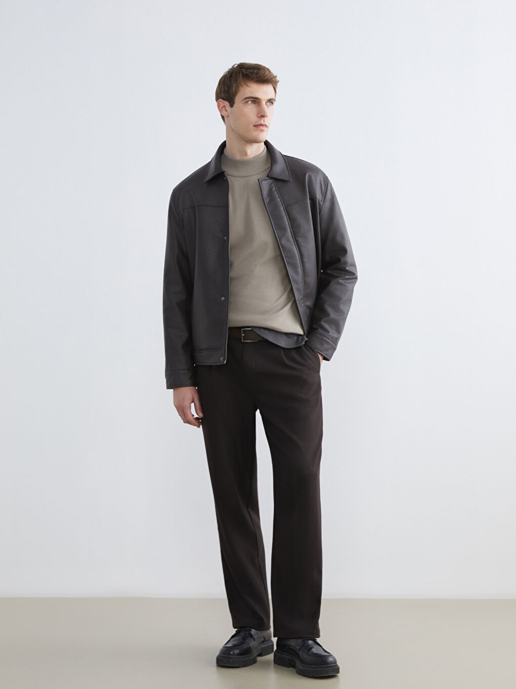 Мужчины Коричневый Пальто-1