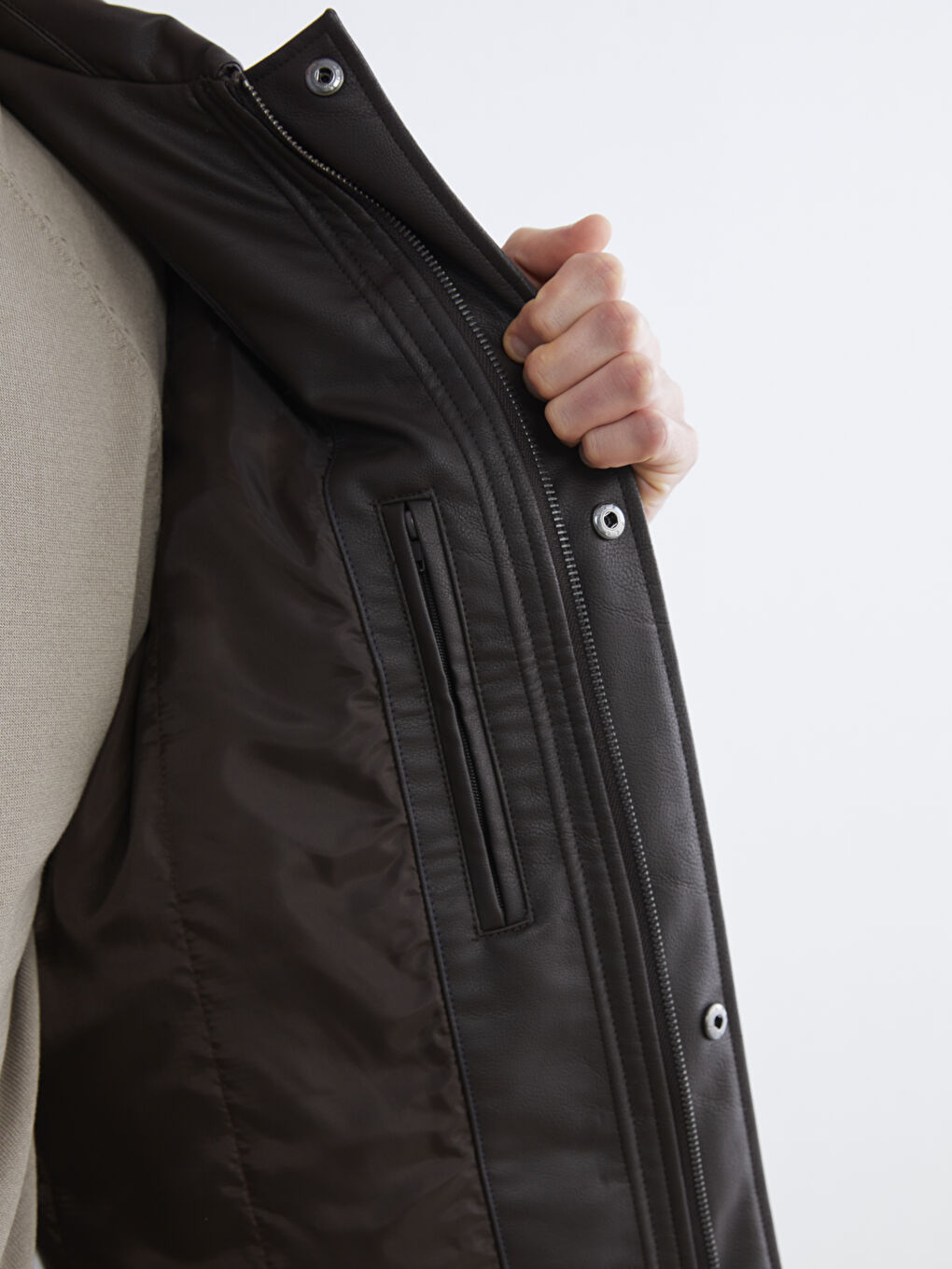 Мужчины Коричневый Пальто-3