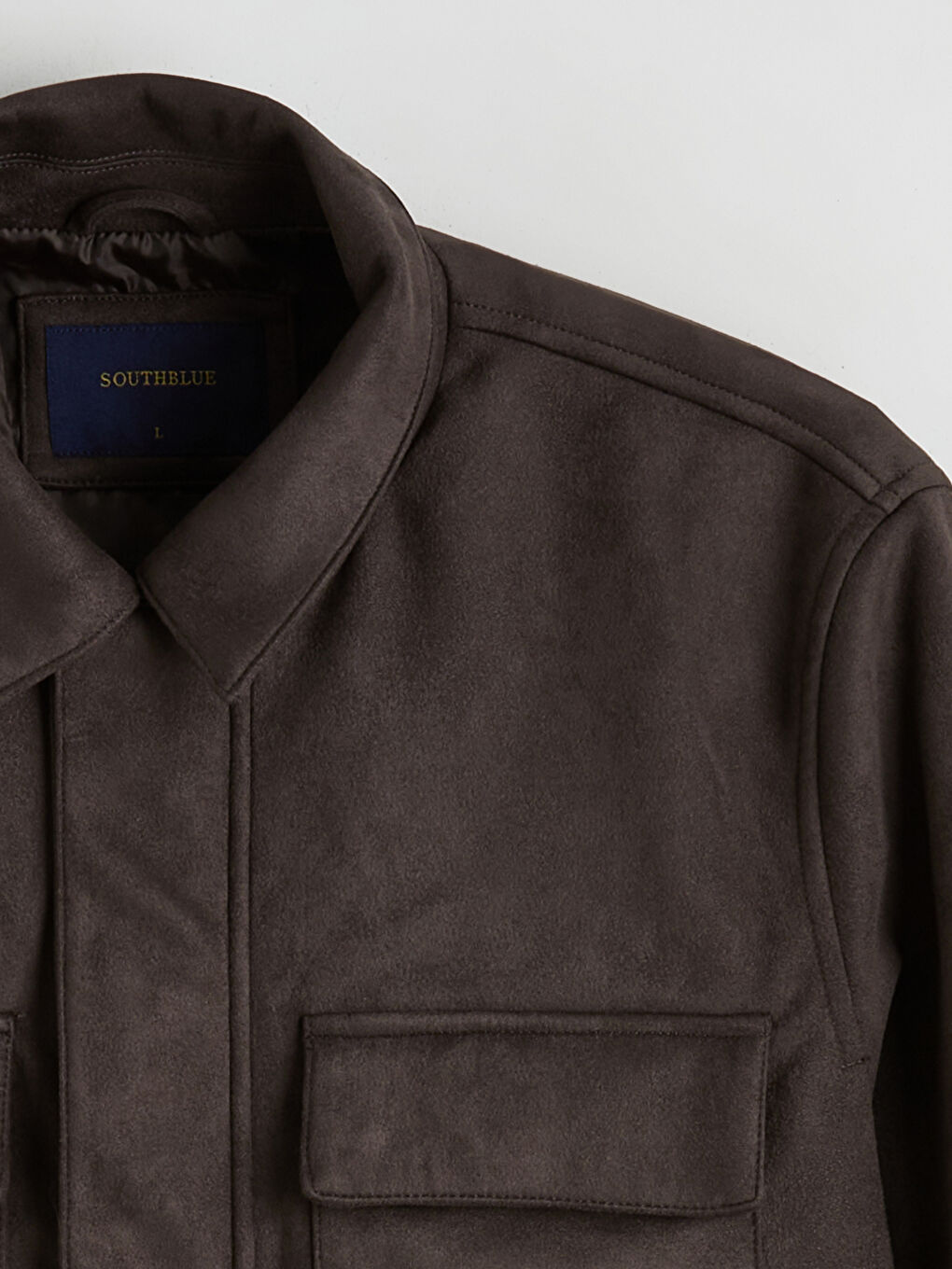 Kahverengi Standart Kalıp Süet Görünümlü Erkek Mont-7