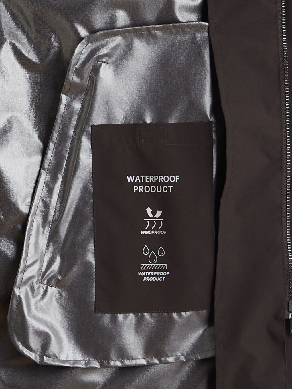 Kahverengi Standart Kalıp Kapüşonlu Erkek Yağmurluk-7