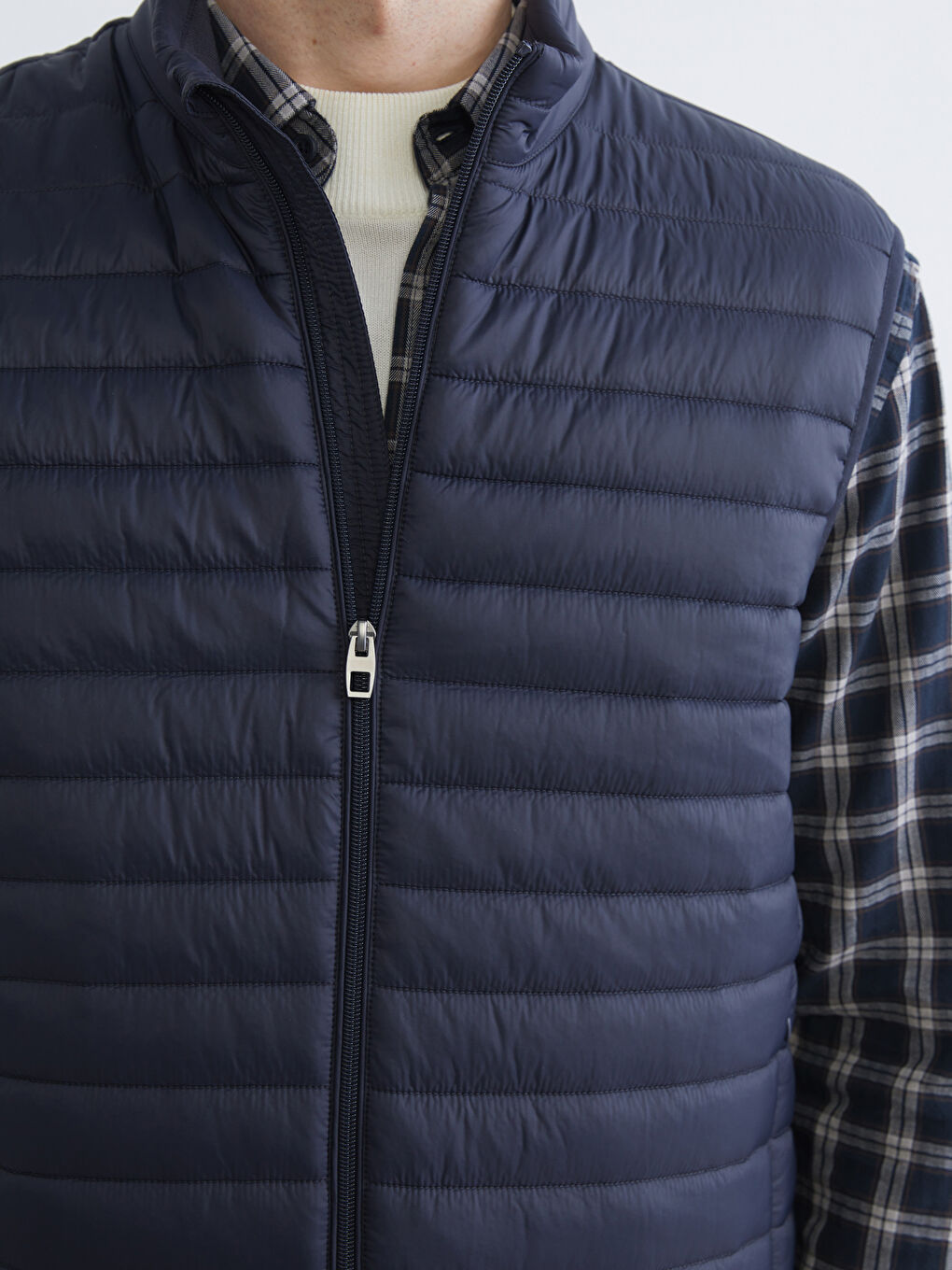 Жилет Мужской Надувной С Прямым Воротником-2