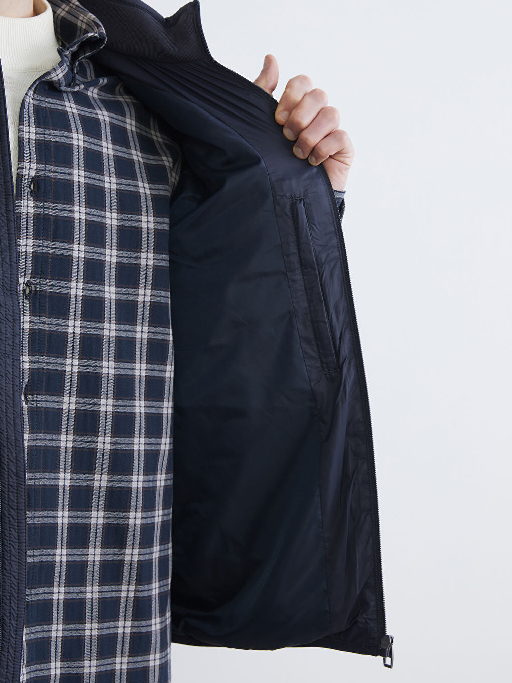 Жилет Мужской Надувной С Прямым Воротником-3