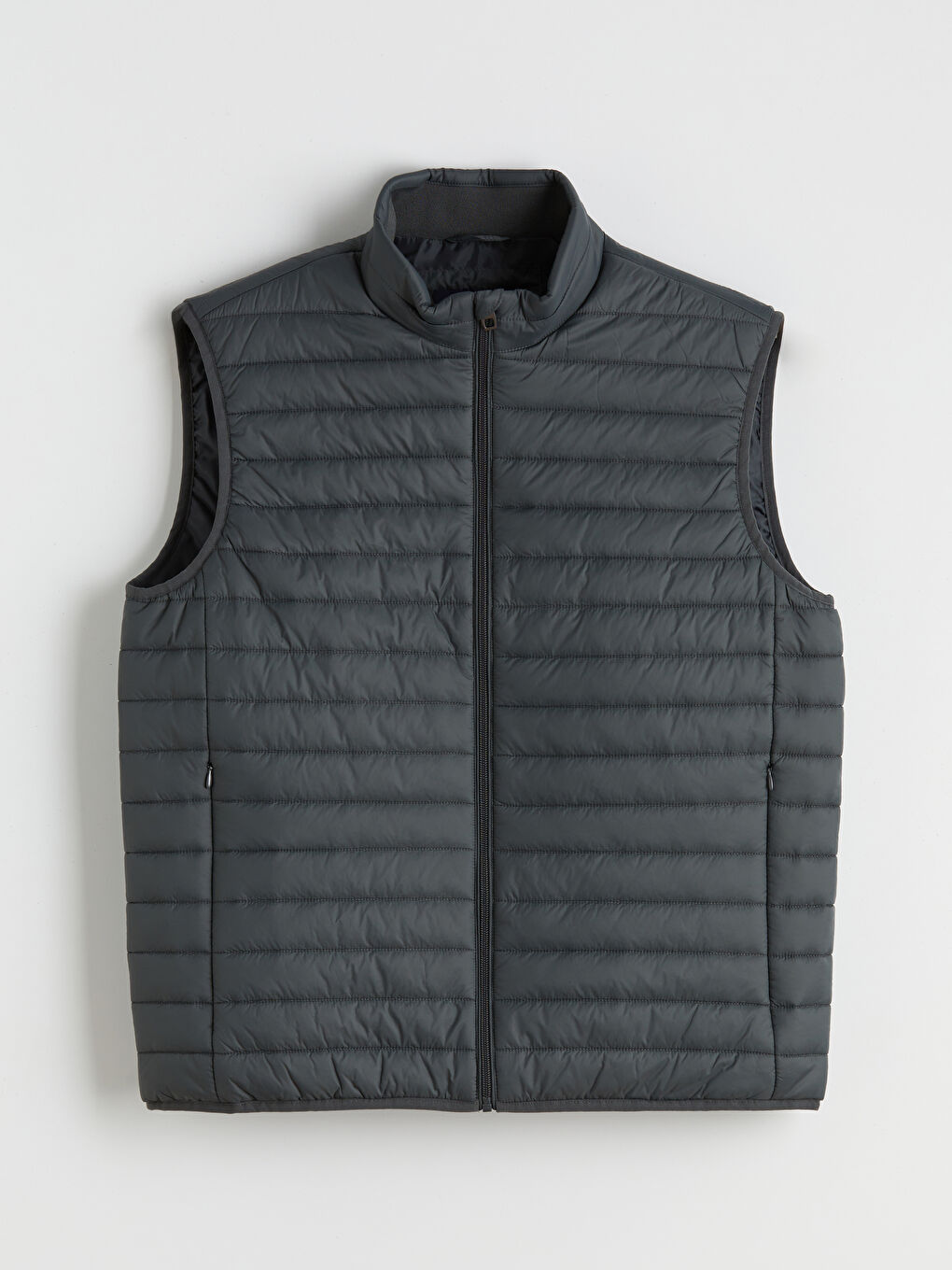 Petrol Dik Yaka Erkek Şişme Yelek-5