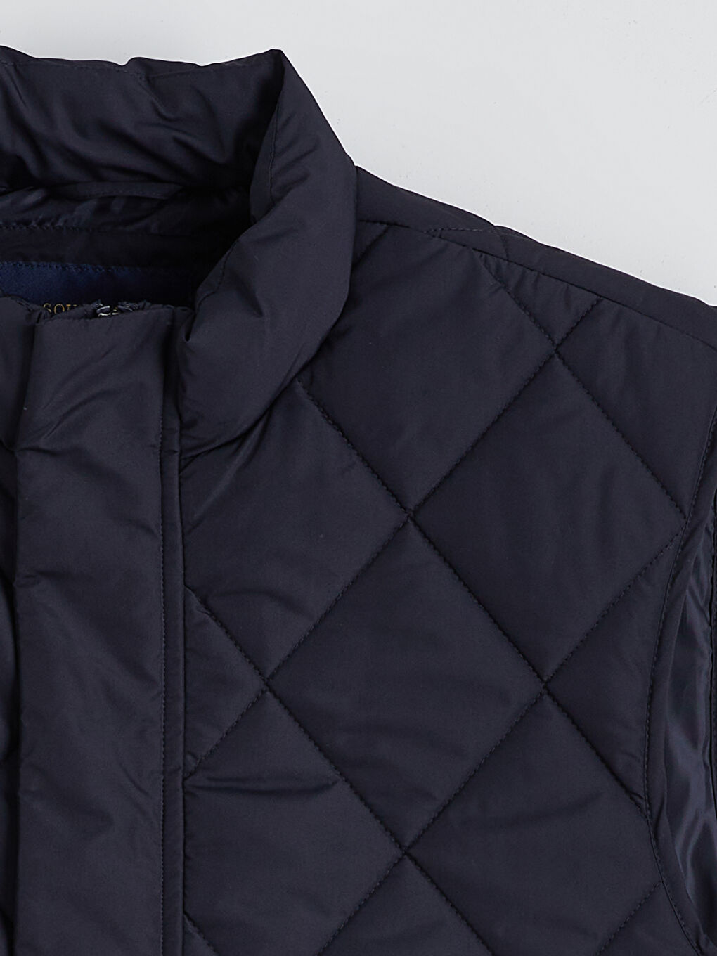 Lacivert Standart Kalıp Dik Yaka Erkek Şişme Yelek-7