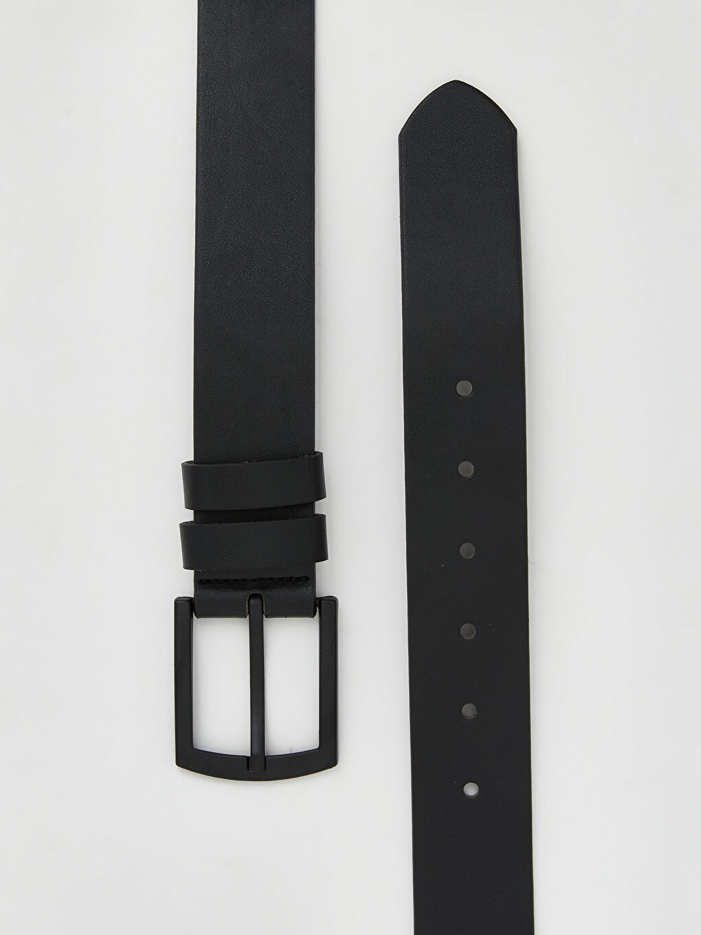 Siyah Deri Görünümlü Erkek Kemer -2