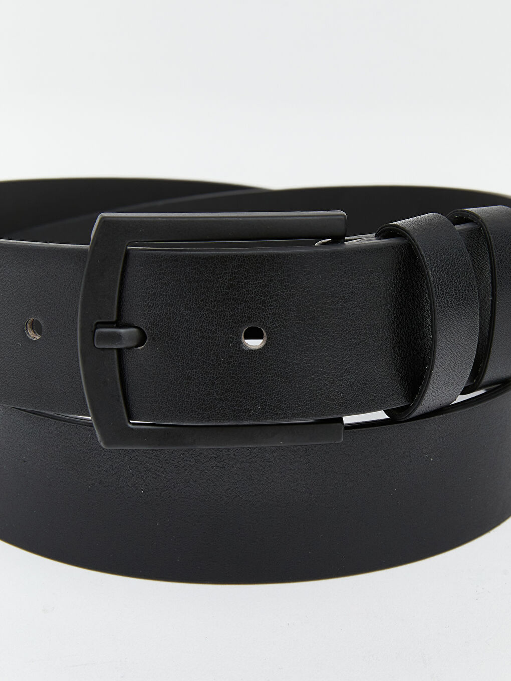 Siyah Deri Görünümlü Erkek Kemer -3