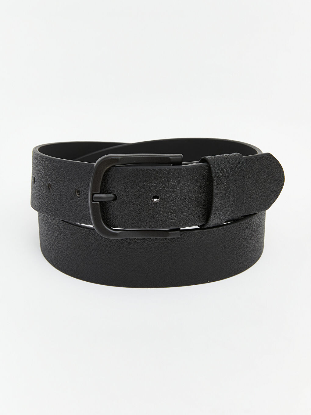 Siyah Deri Görünümlü Erkek Kemer