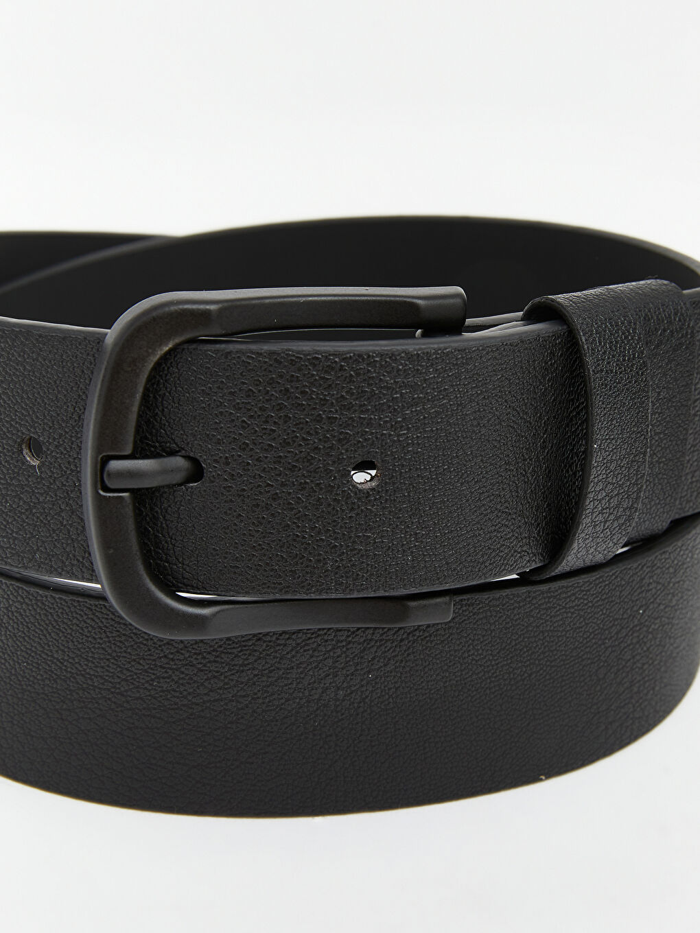 Siyah Deri Görünümlü Erkek Kemer-3