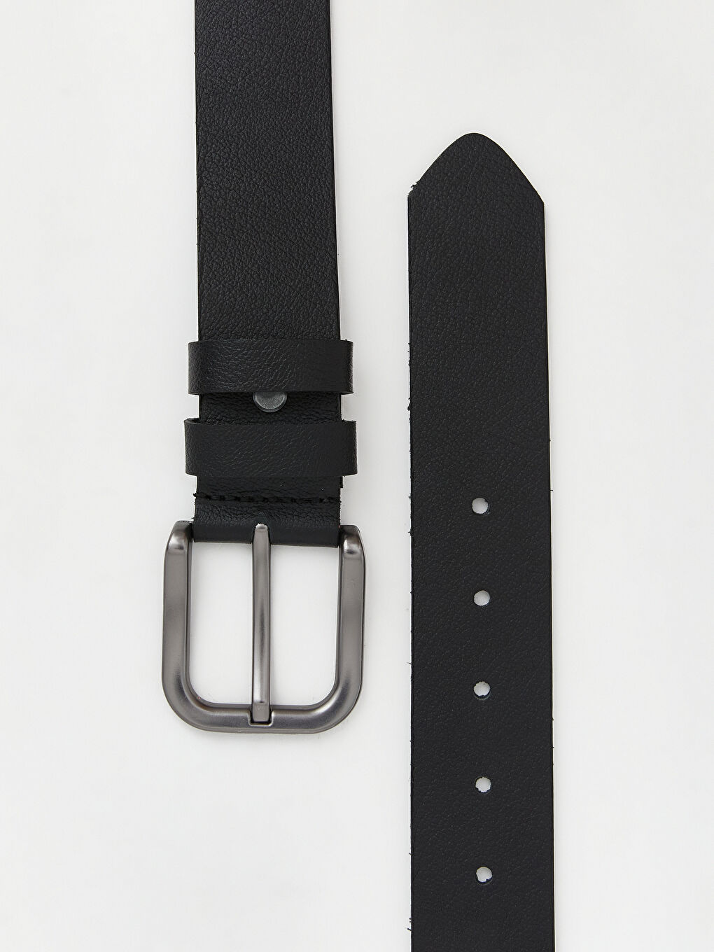 Siyah Deri Görünümlü Erkek Kemer -2