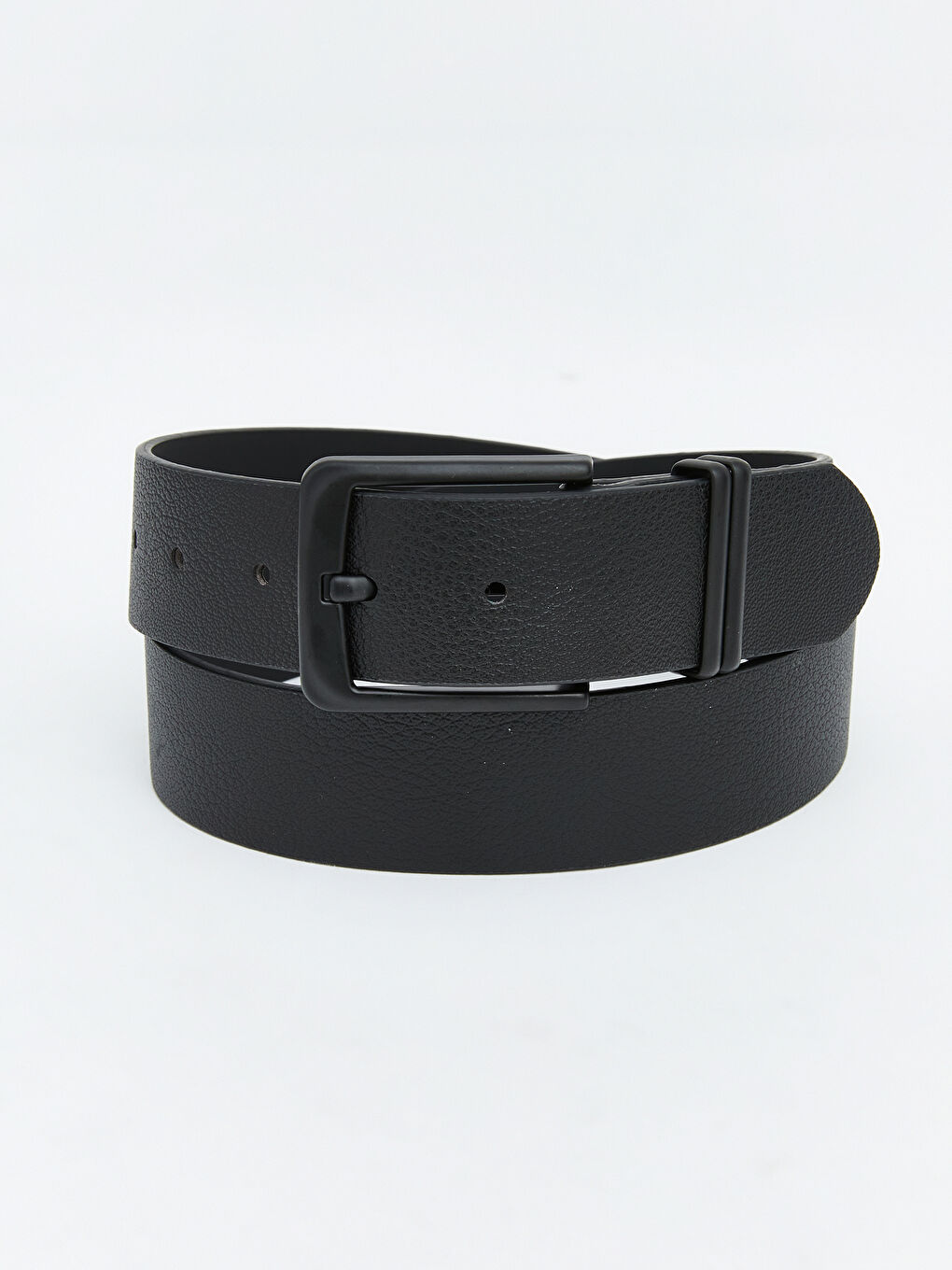 Siyah Deri Görünümlü Erkek Kemer 