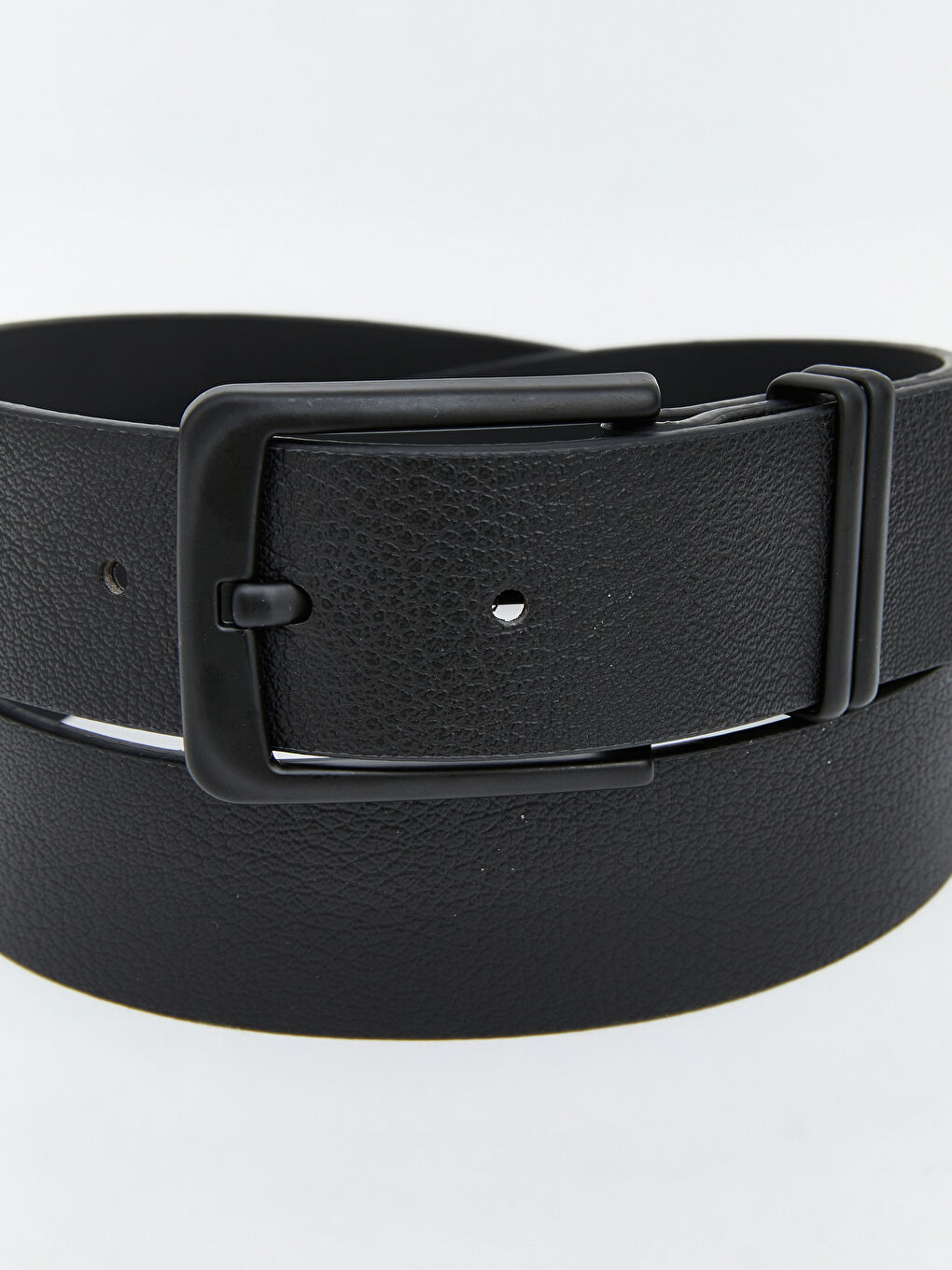 Siyah Deri Görünümlü Erkek Kemer -3