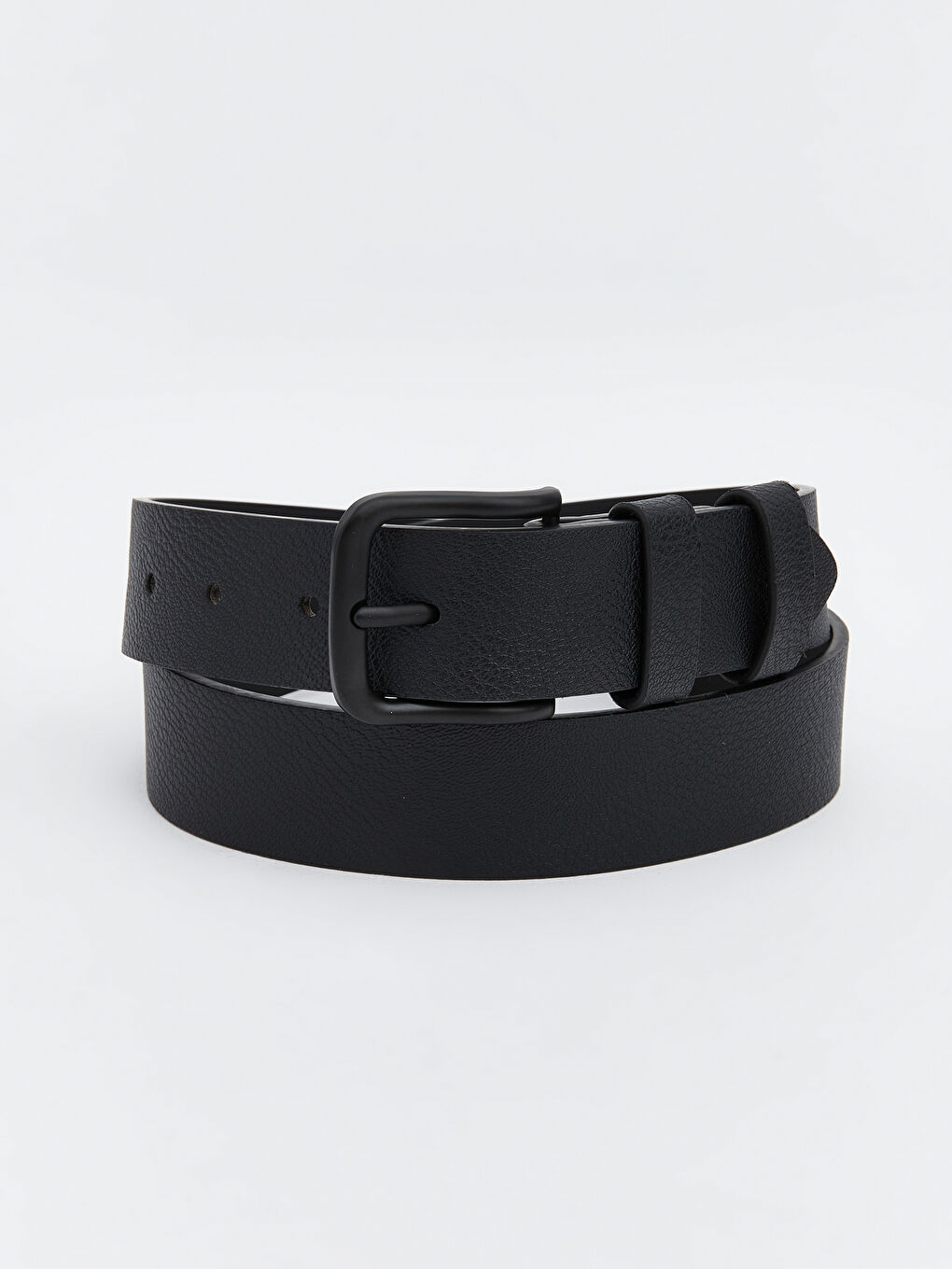 Siyah Deri Görünümlü Erkek Kemer