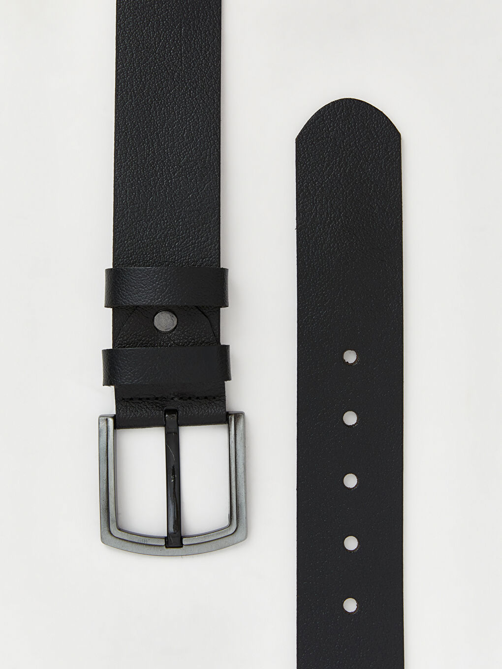 Siyah Deri Görünümlü Erkek Kemer -2