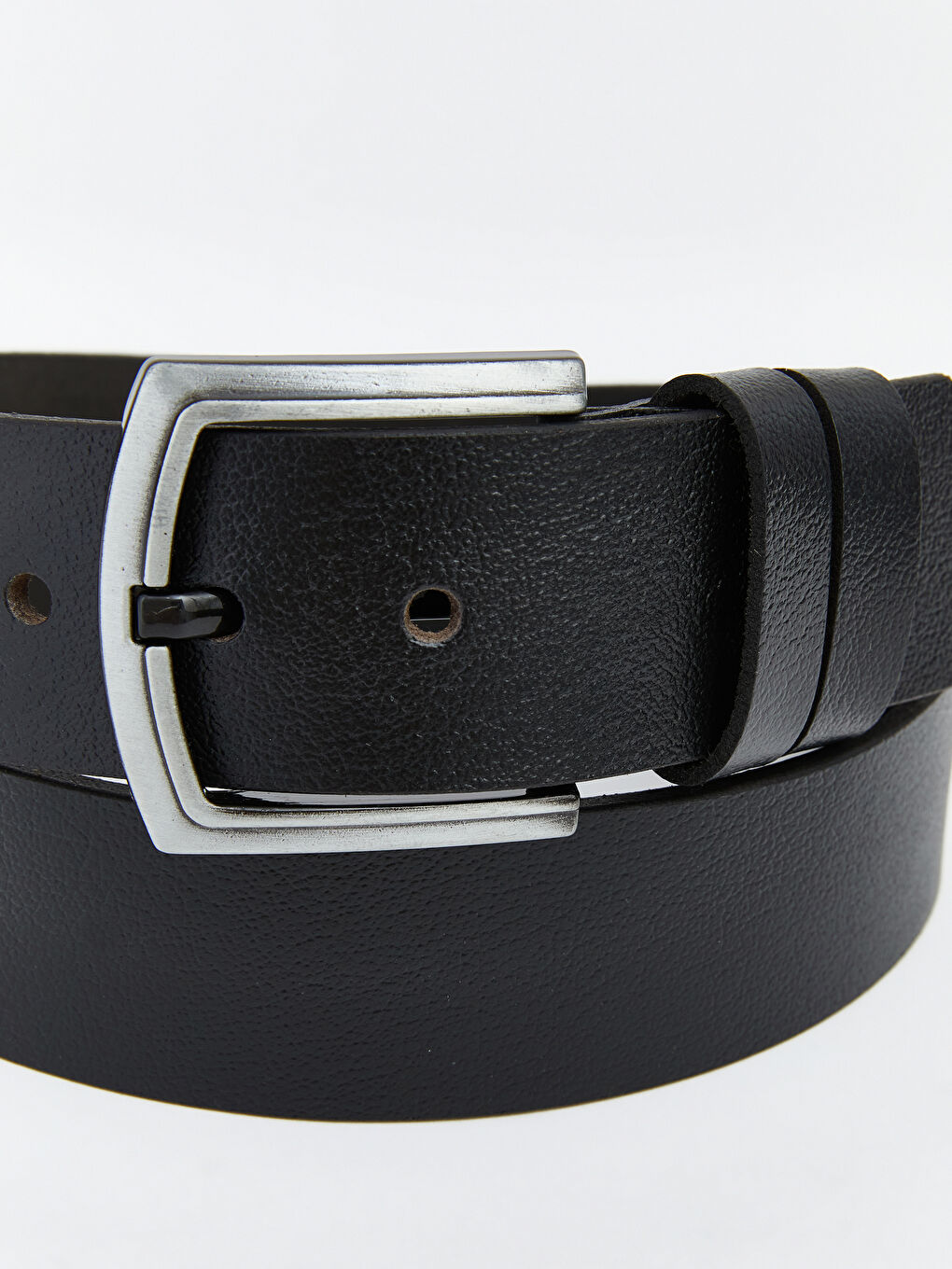 Siyah Deri Görünümlü Erkek Kemer -3