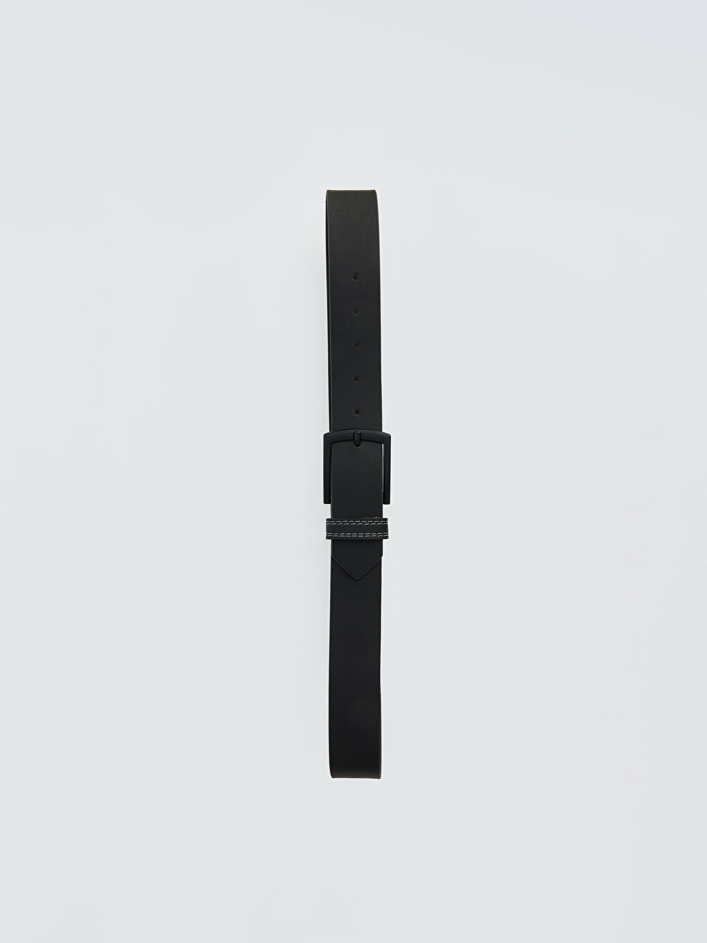 Siyah Deri Görünümlü Erkek Kemer-1