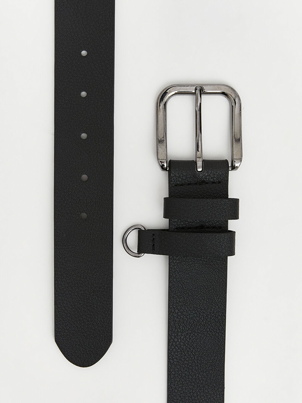 Siyah Deri Görünümlü Erkek Kemer-2