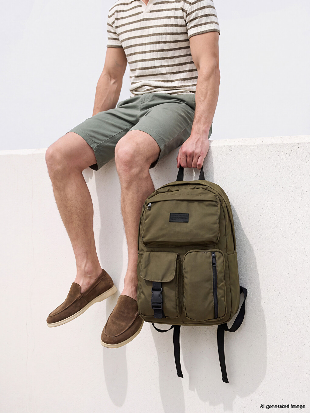 Multi-compartment Men's Backpack