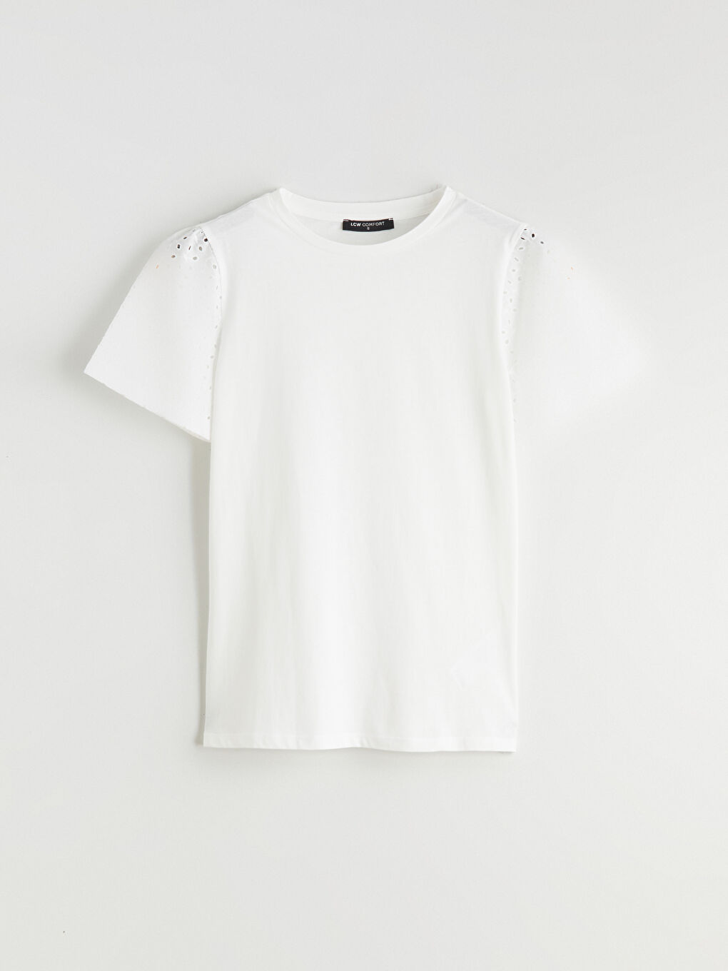 Crew Neck Lace Detailed Blouse-4