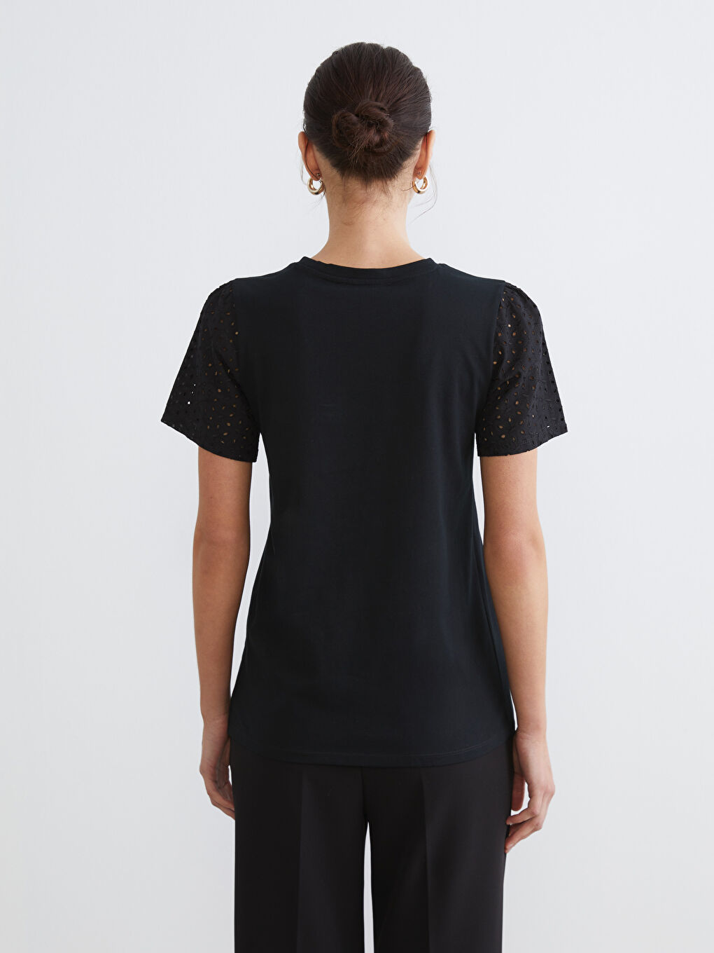 Женщины Черный Блузка-3